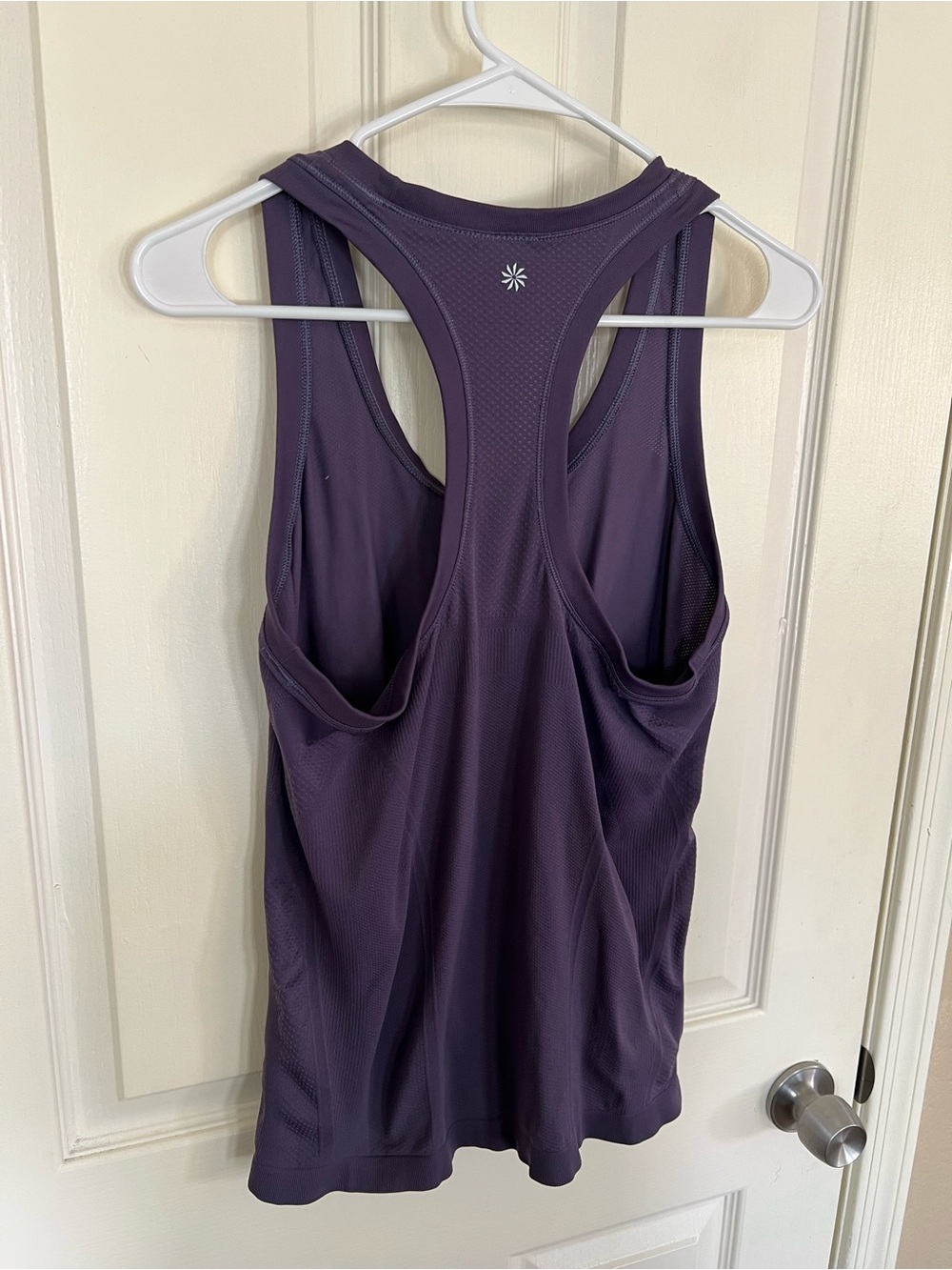 Athleta Eggplant Purple Seamless Mesh Racerback Tank - Picture 8 of 8